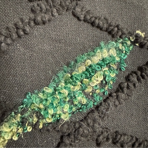 Vintage Roaman's Black Jacket Vibrant Floral Embroidery Yellow Blue Pink Large - Picture 16 of 16